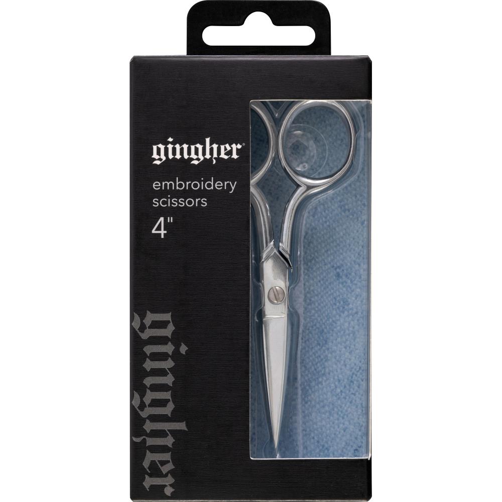 Gingher Embroidery Scissors 4" with Leather Sheath