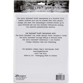 Tim Holtz Distress Kraft Heavystock 8.5 x 11 inch - Pack of 10