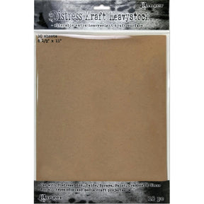 Tim Holtz Distress Kraft Heavystock 8.5 x 11 inch - Pack of 10