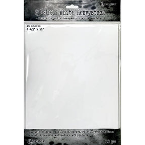 Tim Holtz Distress White Heavystock 8.5 x 11 inch - Pack of 10