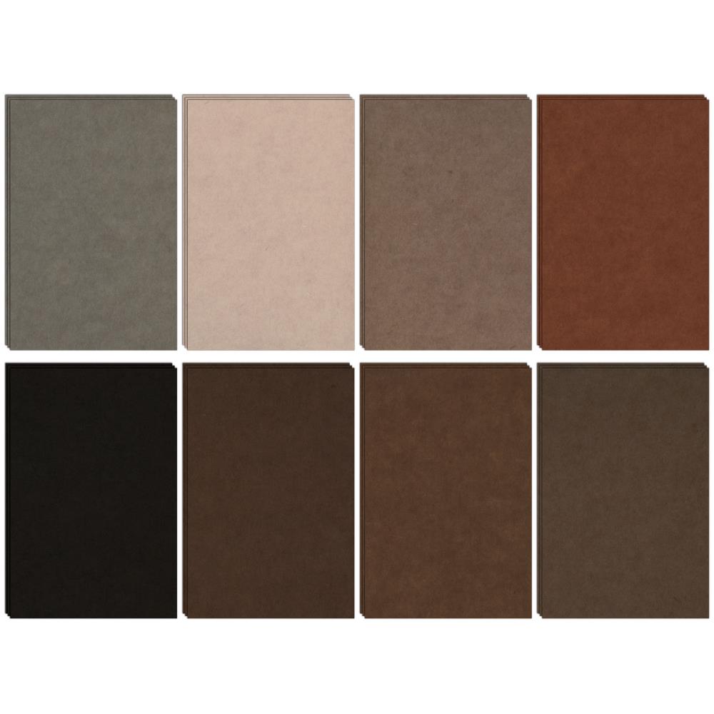 Tim Holtz Idea-Ology Cardstock Pad 6"X9"  24 Sheets - Neutral Colors (3 ea of 8 colors)