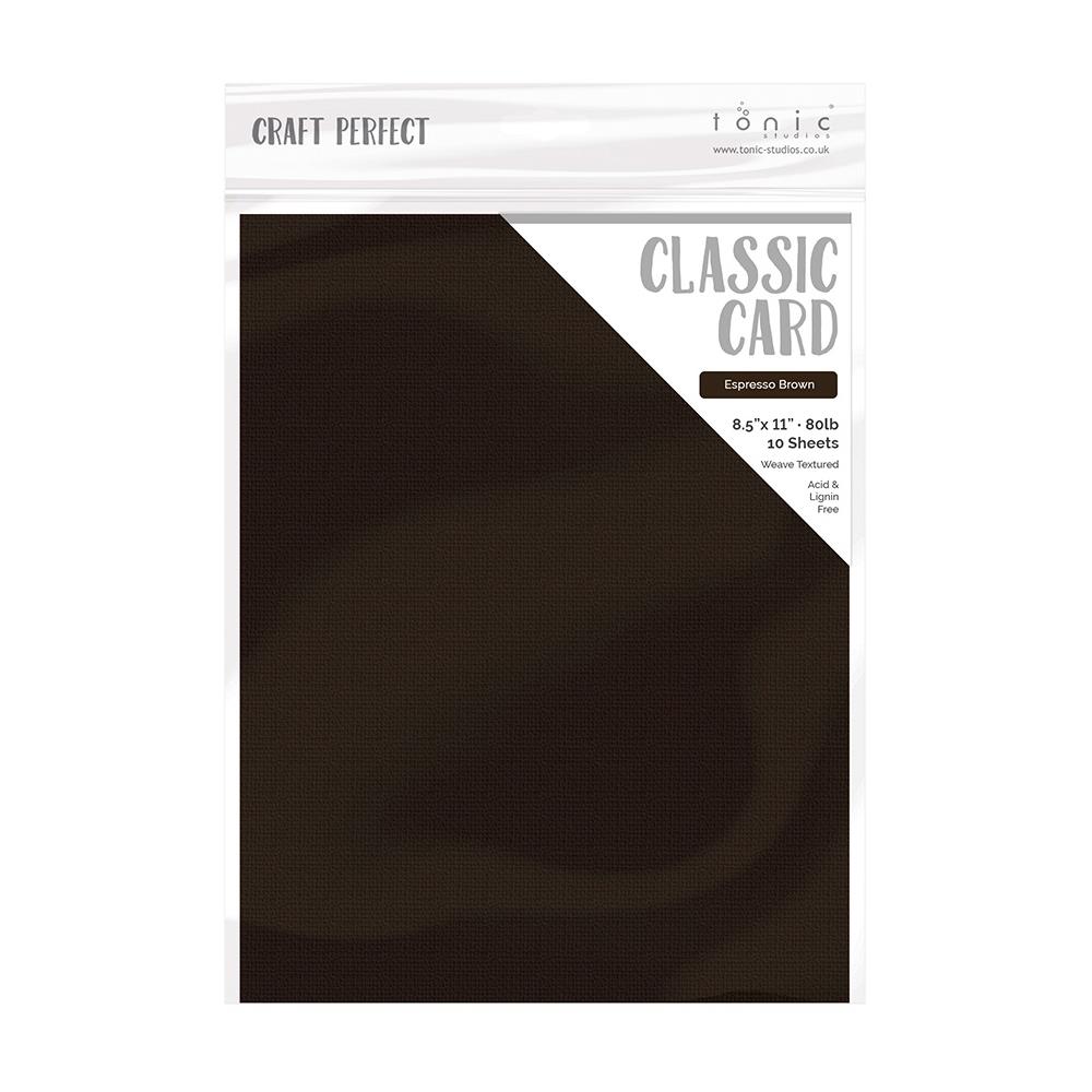 Craft Perfect Weave Textured Classic Card 8.5"X11" - Pack of 10 - Jet Black