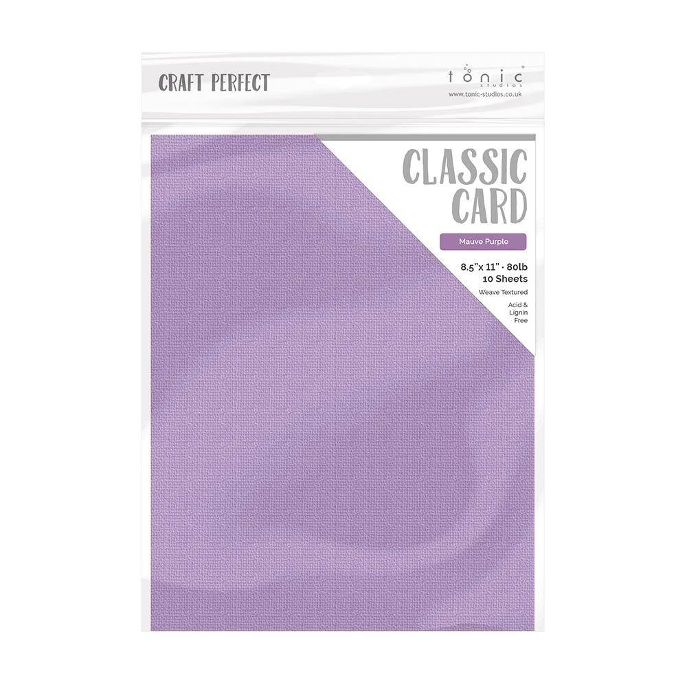 Craft Perfect Weave Textured Classic Card 8.5"X11" - Pack of 10 -  Mauve Purple