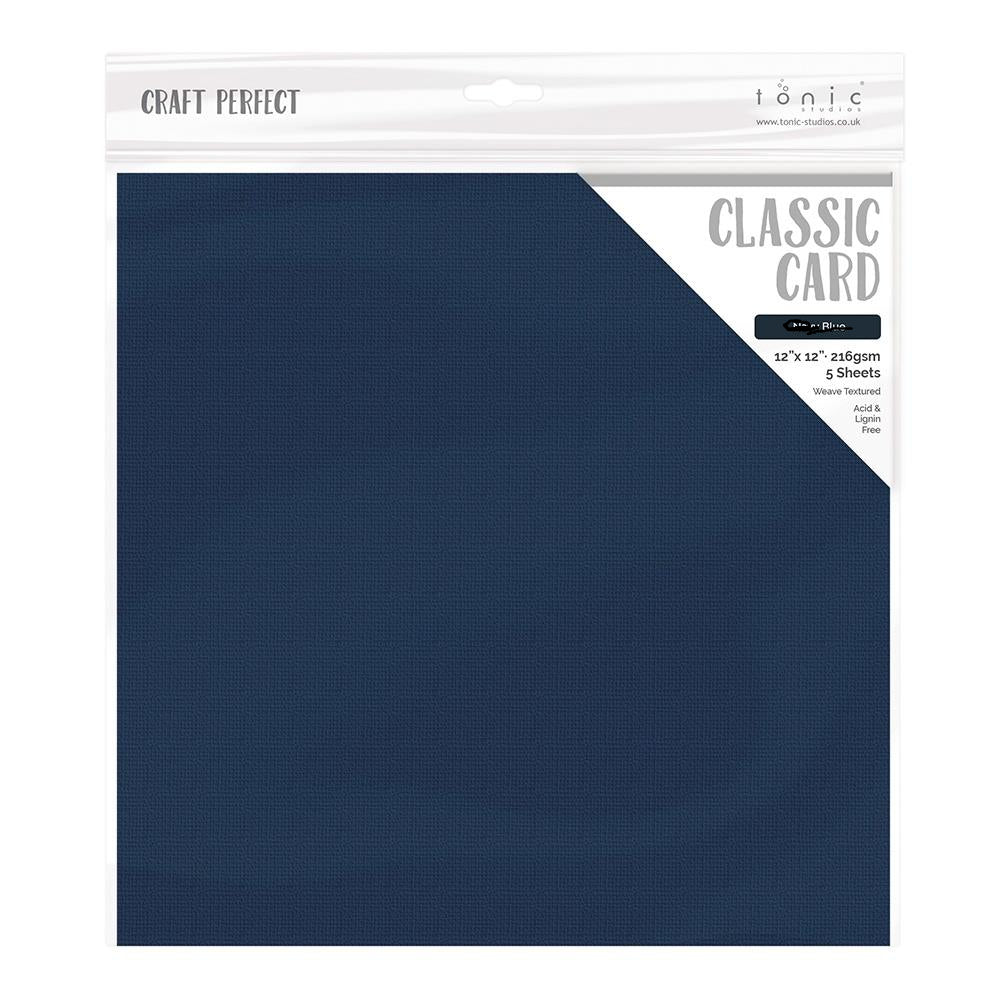 Craft Perfect Weave Texture 80lb Cardstock 12"X12" Pack of 5 - Pier View