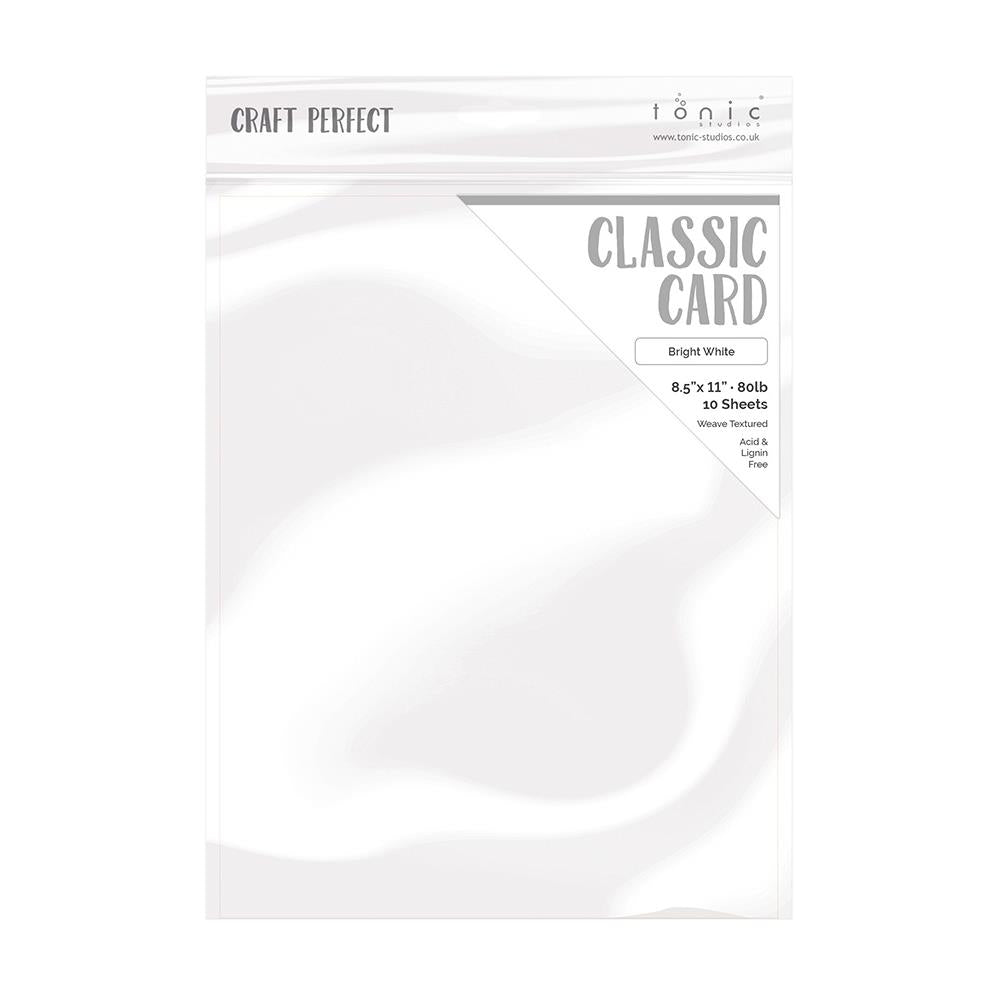 Craft Perfect Weave Textured 80 lb. Classic Card 8.5"X11" Package of 10 - Bright White