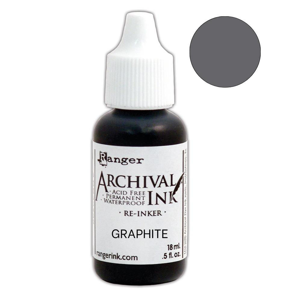 Ranger Archival Pad Reinker .5oz - Graphite
