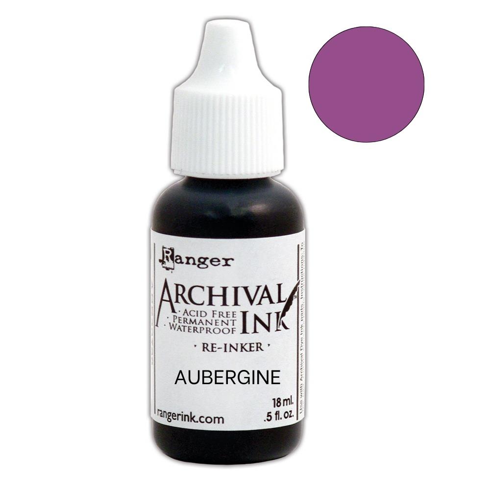 Ranger Archival Pad Reinker .5oz - Aubergine