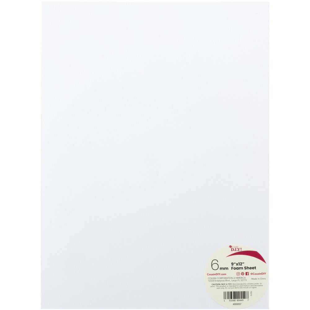 CousinDIY Foam Sheet 9"X12" 6mm - White