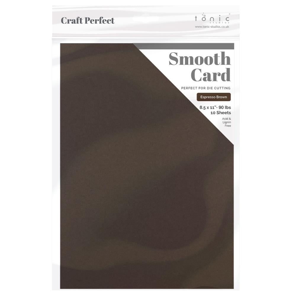 Craft Perfect Smooth 90 lb. Cardstock 8.5"X11" Pack of 10 - Espresso Bean