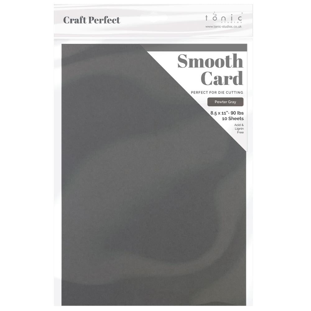 Craft Perfect Smooth 90 lb. Cardstock 8.5"X11" Pack of 10 - Pewter Grey