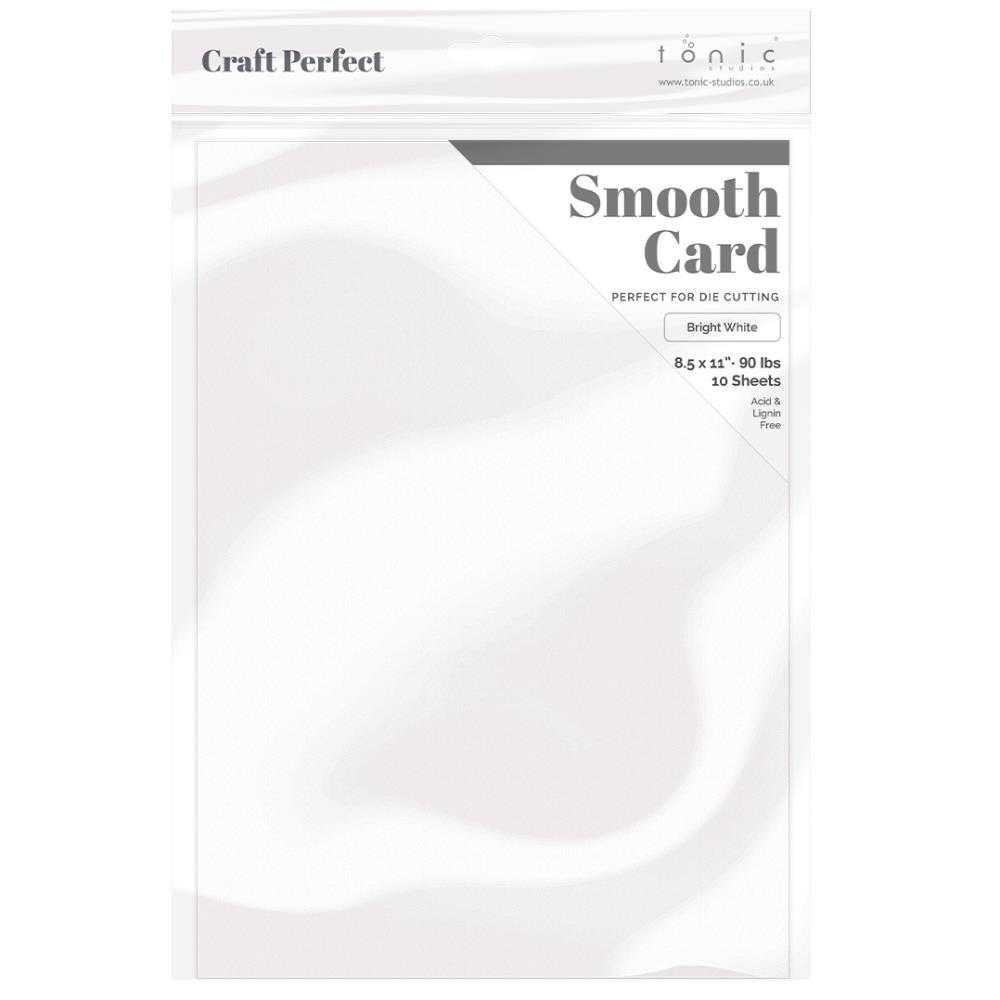 Craft Perfect Smooth 90 lb. Cardstock 8.5"X11" Pack of 10 - Bright White