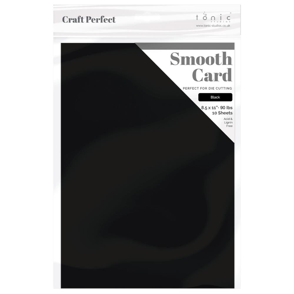 Craft Perfect Smooth 90 lb. Cardstock 8.5"X11" Pack of 10 - Black