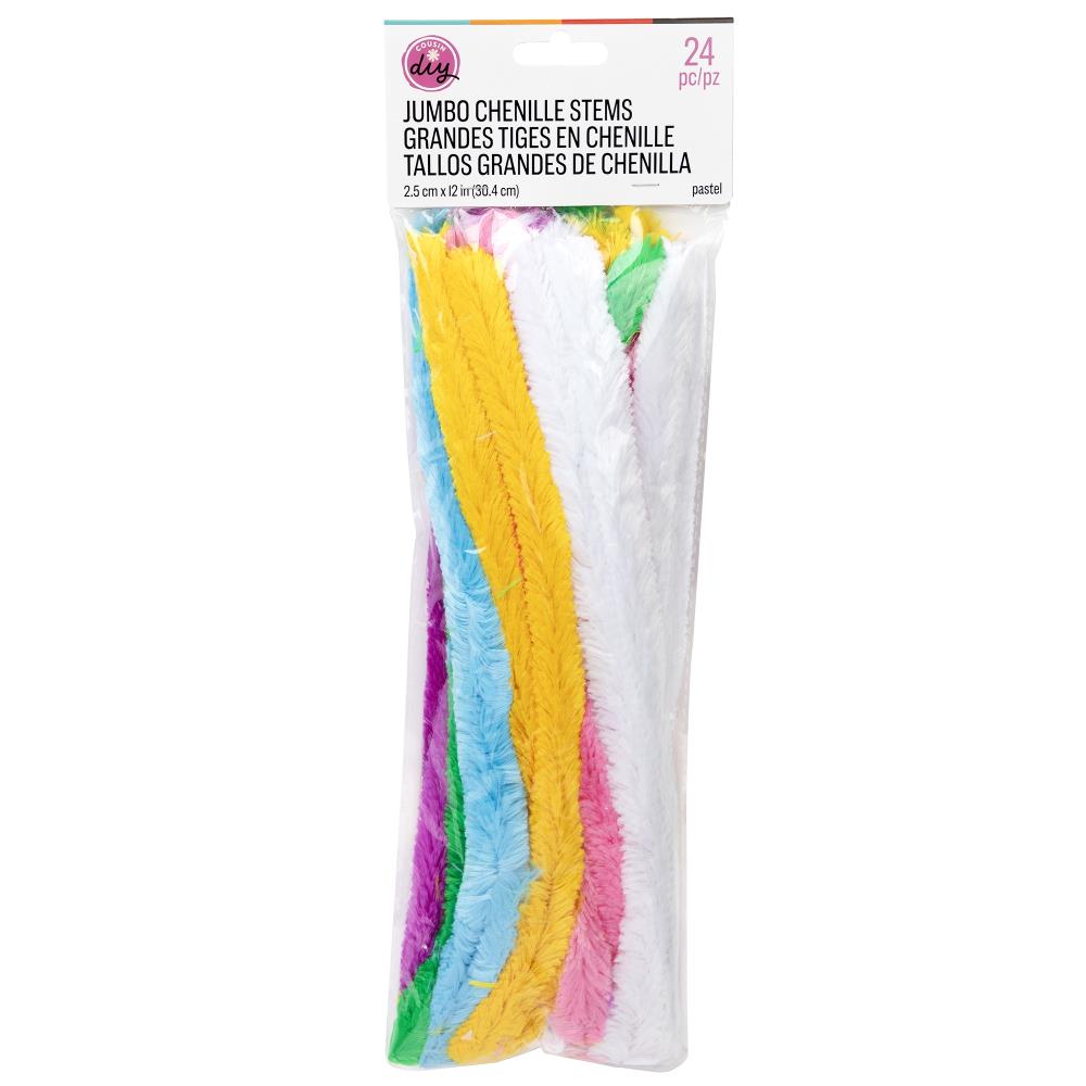 CousinDIY Chenille Stems 24 Pack - Pastel Colors