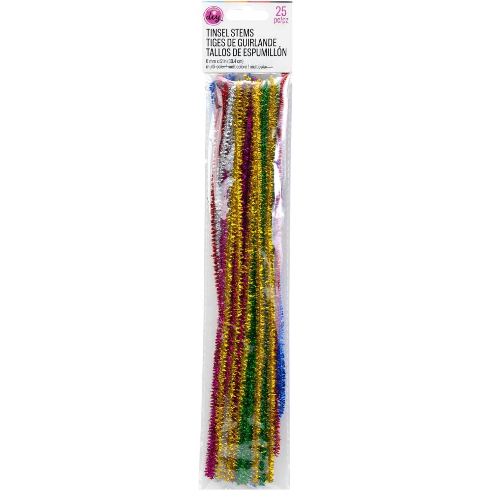 CousinDIY Tinsel Stems 6mmx12" - 25 Pack