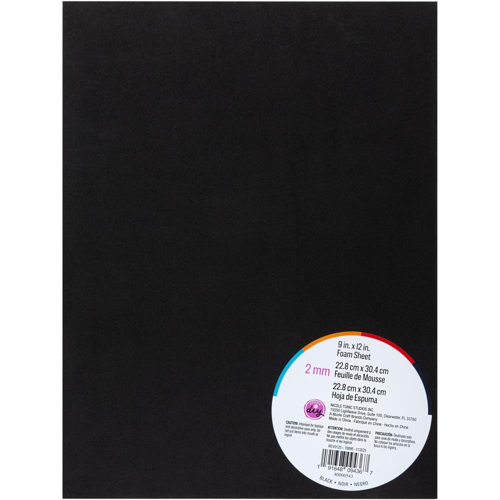 CousinDIY Foam Sheet 9"X12" 2mm - Black