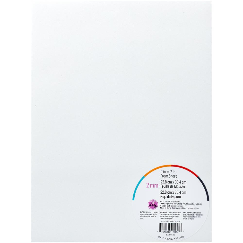 CousinDIY Foam Sheet 9"X12" 2mm - White