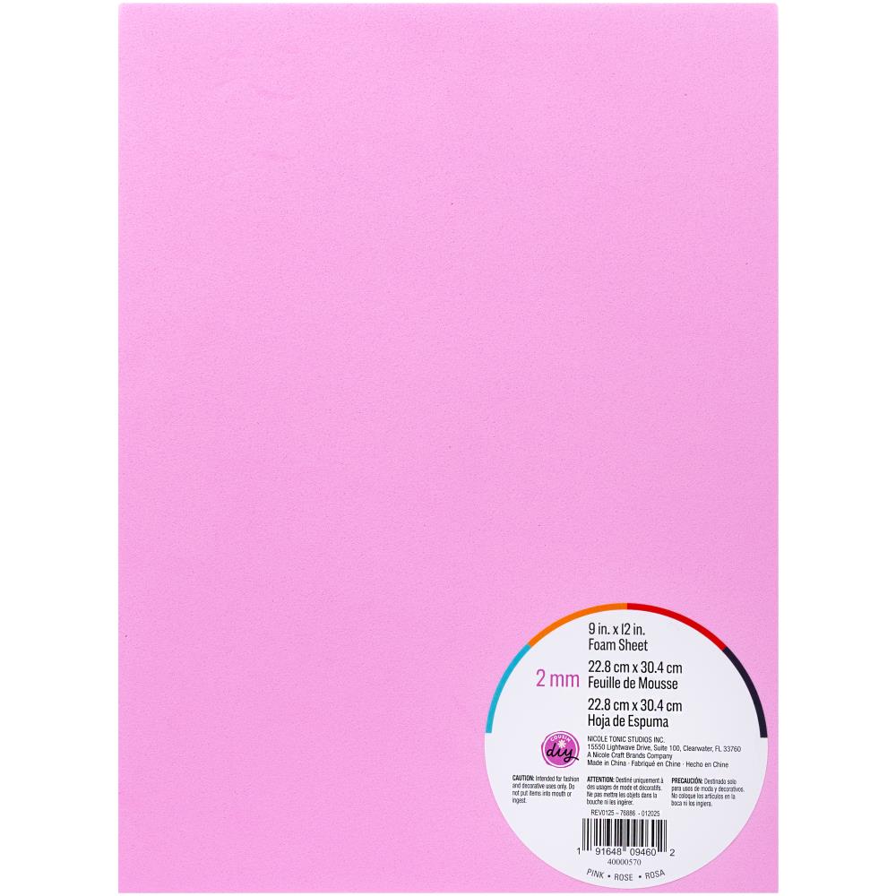 CousinDIY Foam Sheet 9"X12" 2mm - Pink
