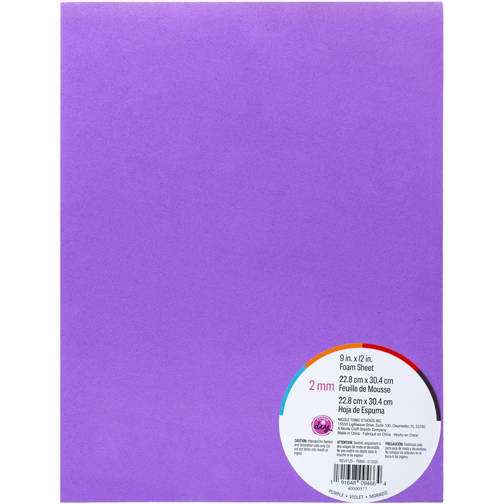 CousinDIY Foam Sheet 9"X12" 2mm - Purple