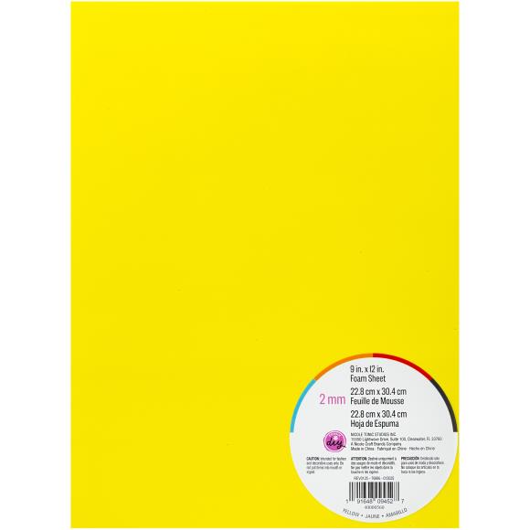 CousinDIY Foam Sheet 9"X12" 2mm - Yellow
