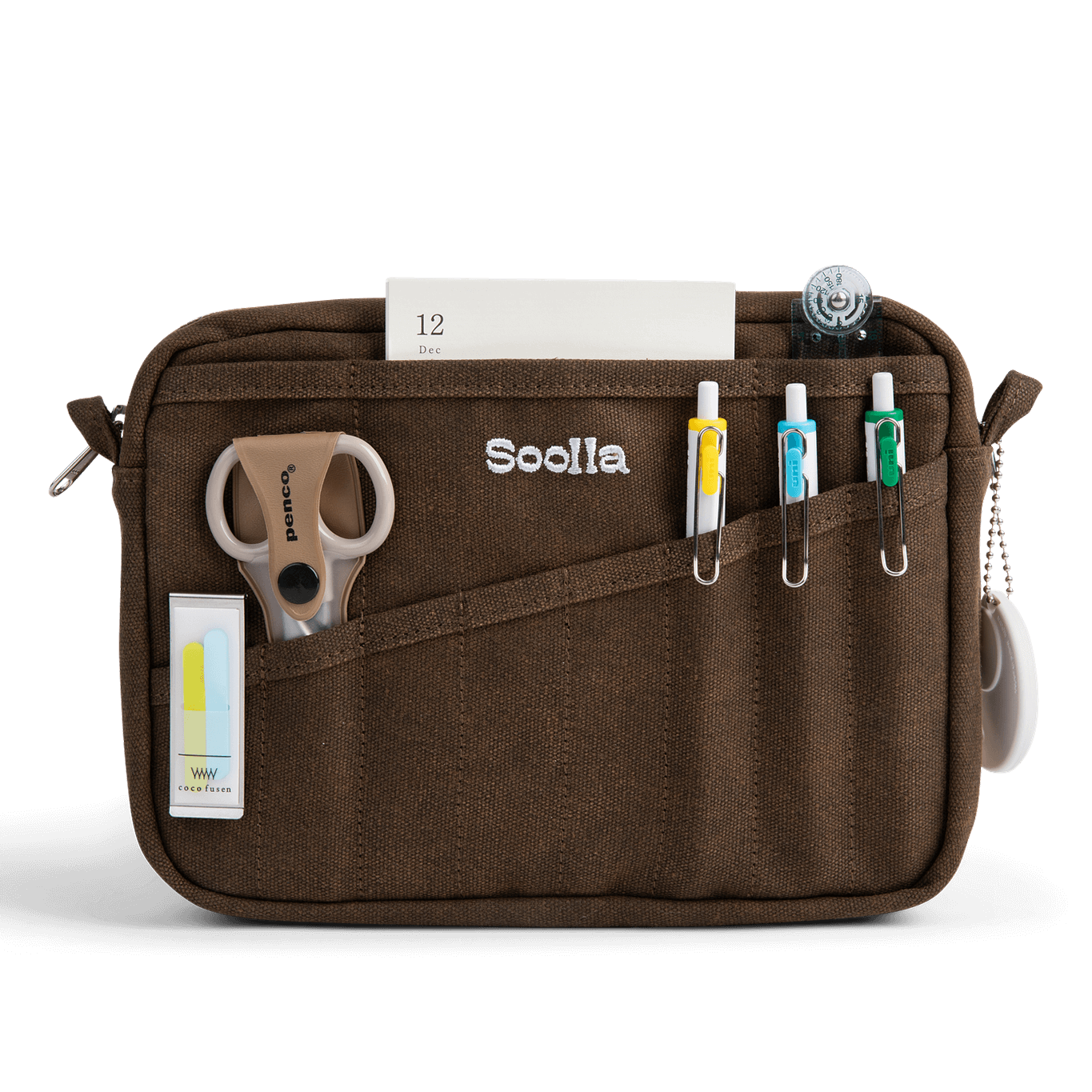 Soolla - Soolla® Studio Pouch, Coffee Bean (Stationery Pouch)