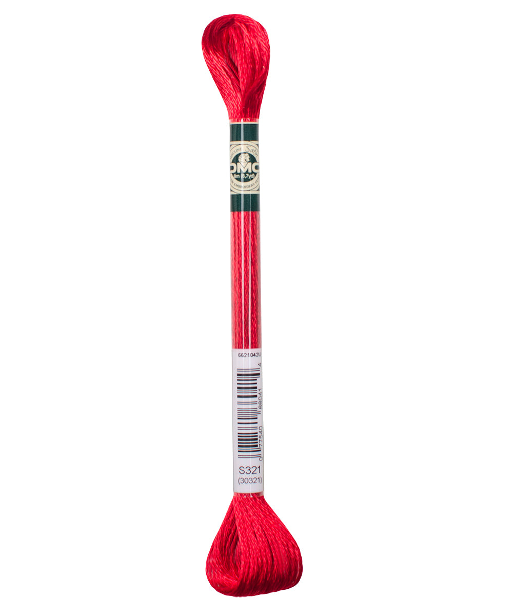 DMC Satin Floss 8.7yd - S321 Bright Red
