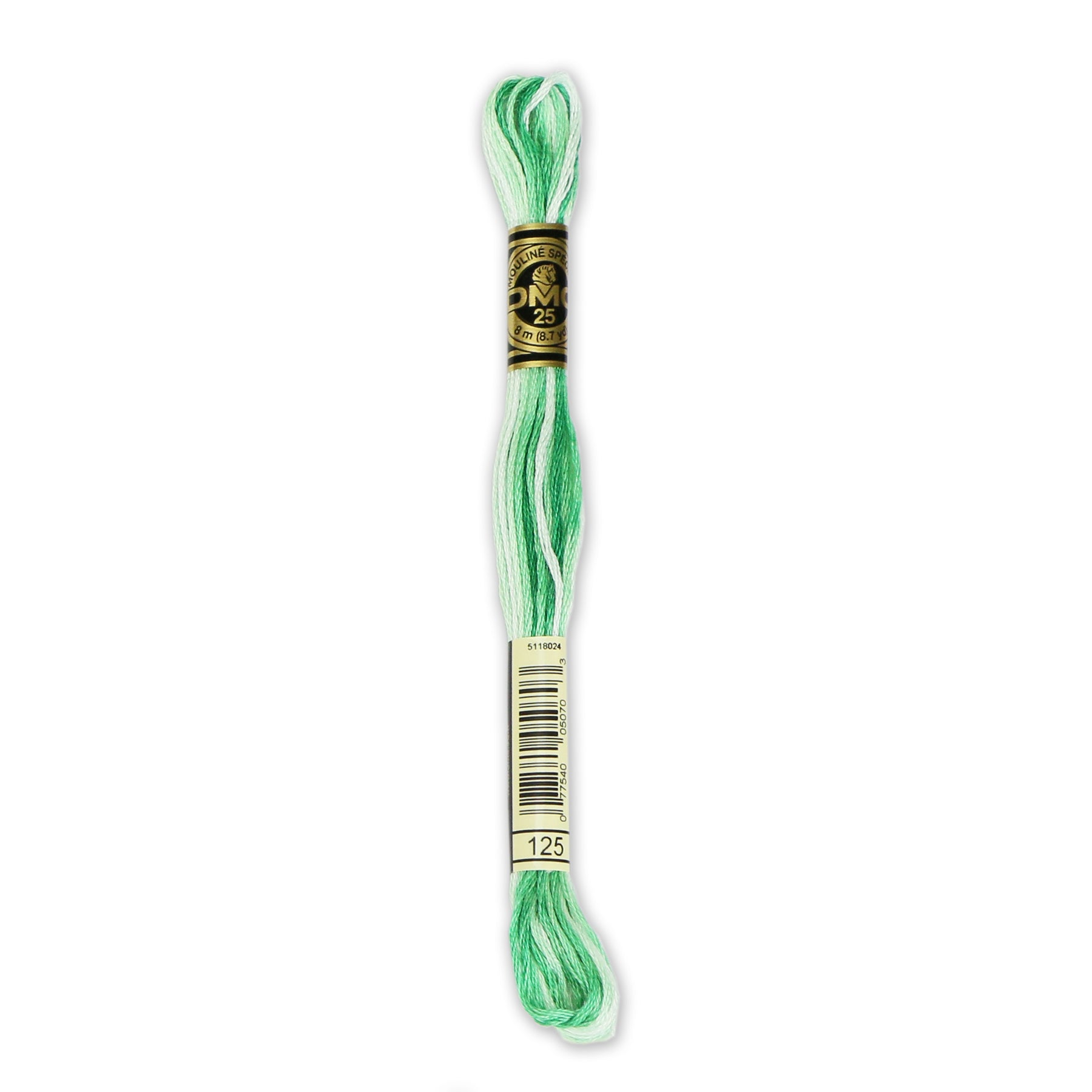 DMC 6-Strand Cotton Embroidery Floss 8.7yd - 125 Variegated Seafoam Green