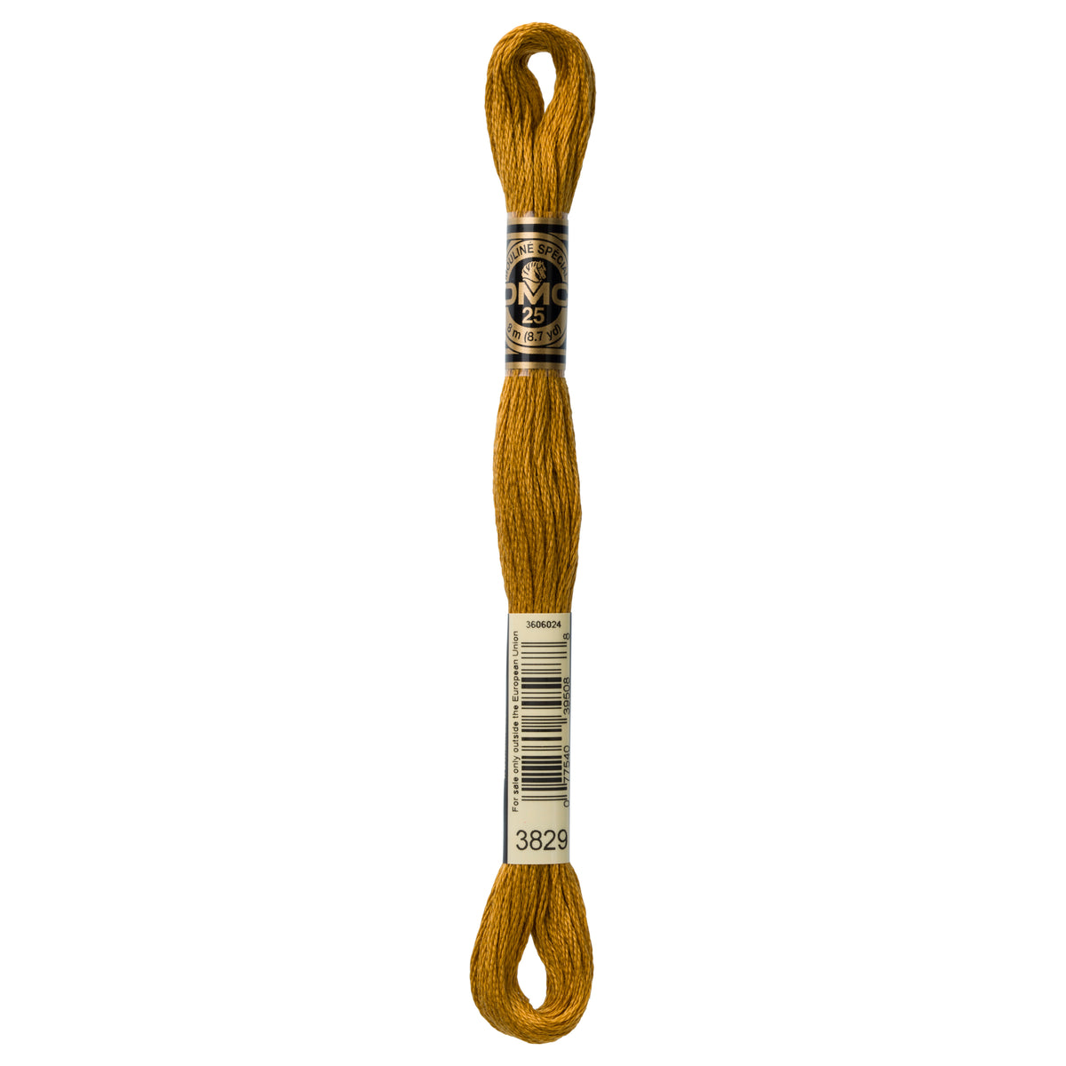 DMC 6-Strand Cotton Embroidery Floss 8.7yd - 3829 Very Dark Old Gold