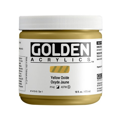 Golden Heavy Body Acrylic Yellow Oxide 16 oz