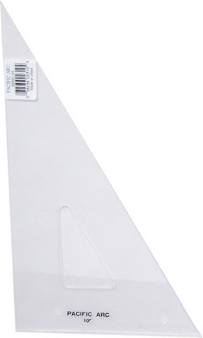 Pacific Arc Clear Acrylic Triangles with Plain Edge - 10" 30/60/90