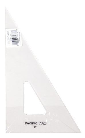 Pacific Arc Clear Acrylic Triangles with Plain Edge - 8" 30/60/90