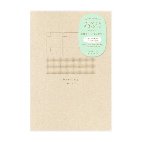 Midori Yuro Log B6 Slim Journal - Monthly Planner Diary