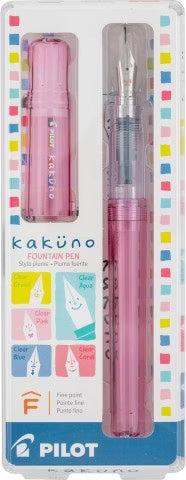 Pilot Kakuno Fountain Pen, Medium - Clear Pink
