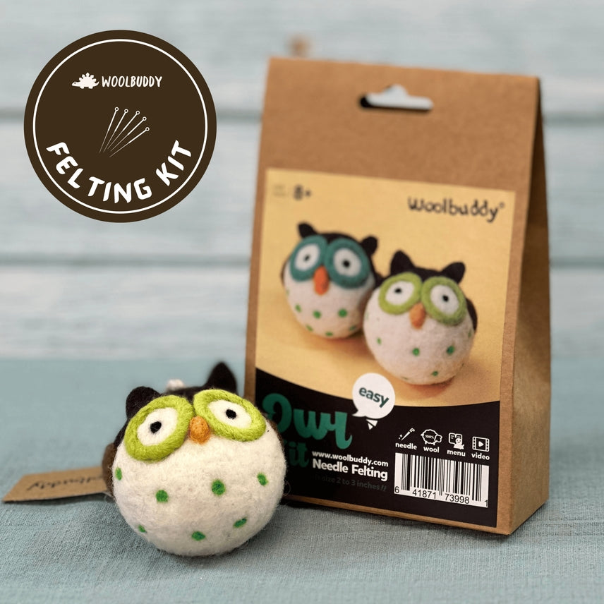 Woolbuddy Needle Felting Owls Kit