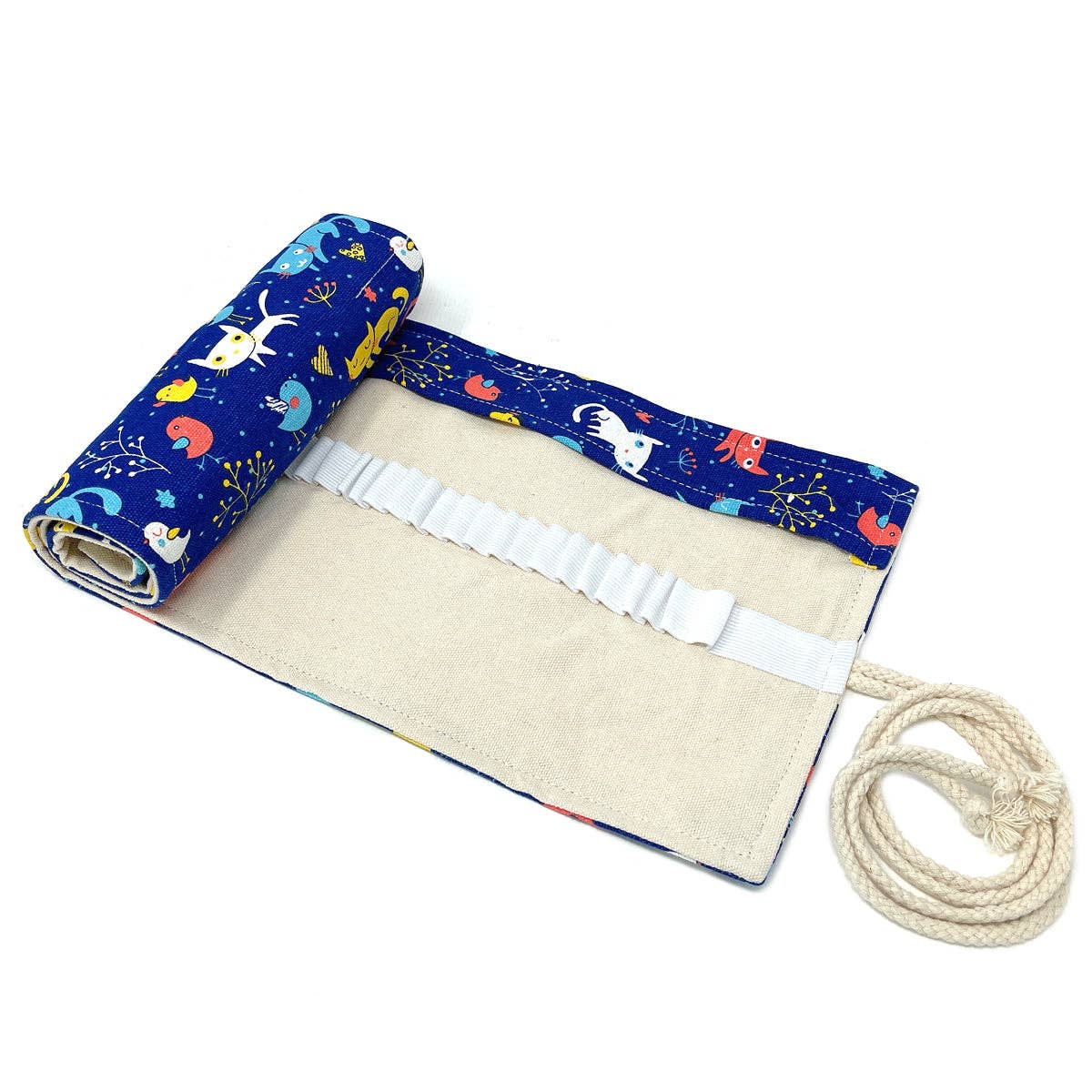 Pencil Wrap Pouch (72 slots) - Blue Waves