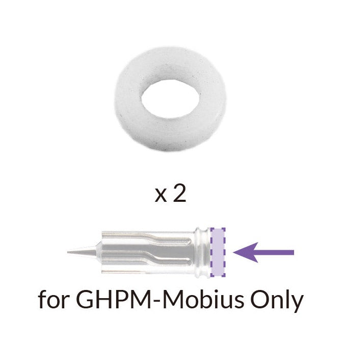 Gaahleri Airbrush Replacement Part - White PTFE O-Rings For GHPM Mobius (2 pack)