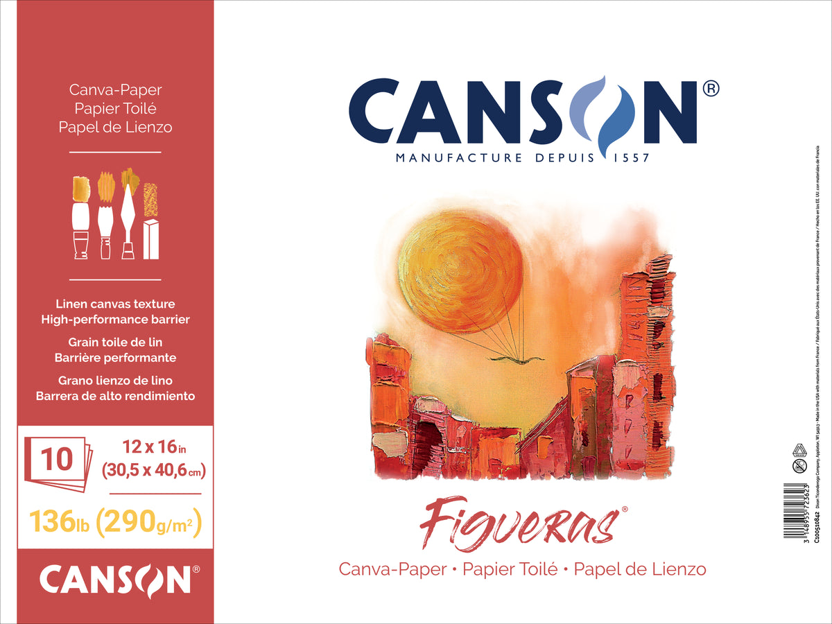 Canson Artist Series Canva-Paper Pad - 10 Sheets 12X16