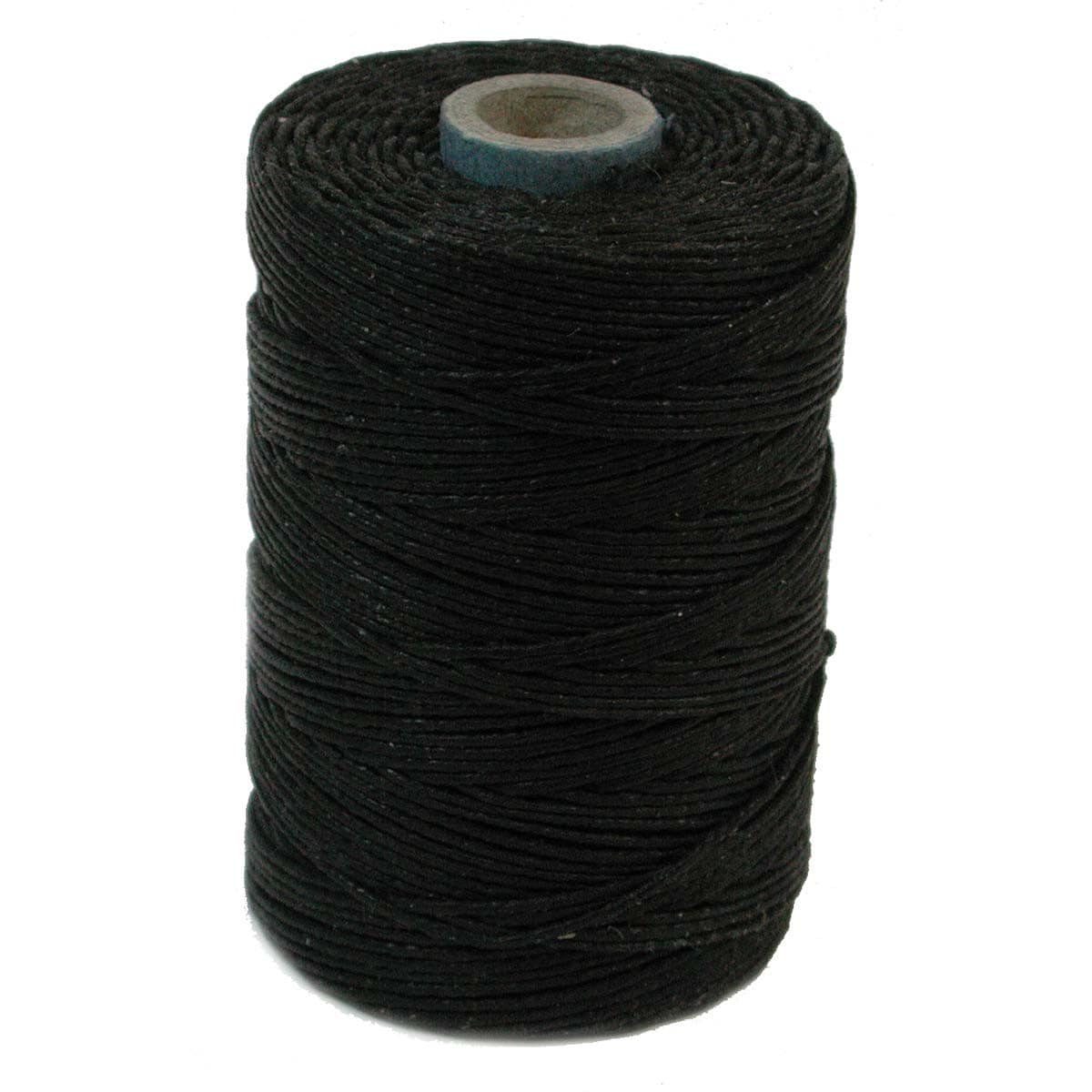 Irish Waxed Linen Thread - 4 ply 50 gm - Approx. 100 Yards - Black