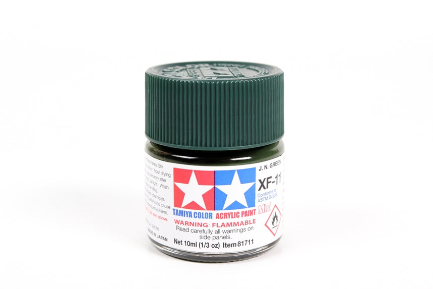 Tamiya Mini Acrylic 10 ml - XF-11 J.N. Green Matte Finish