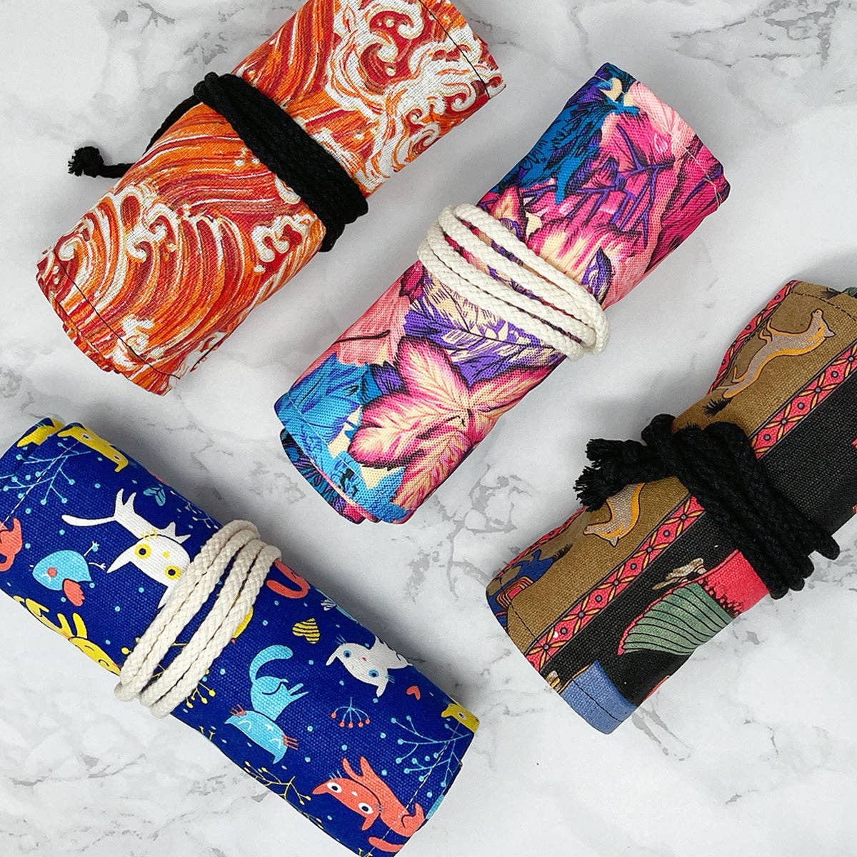 Pencil Wrap Pouch (72 slots) - Bohemian