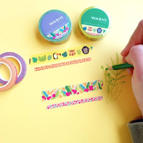 Abstract Floral Set of 2 Washi Tape - The Merri Artist - merriartist.com