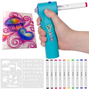 Air Color Airbrush Kit (includes Markers & Stencils) - The Merri Artist - merriartist.com