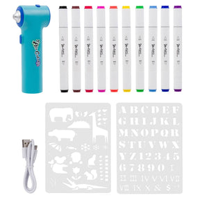 Air Color Airbrush Kit (includes Markers & Stencils) - The Merri Artist - merriartist.com