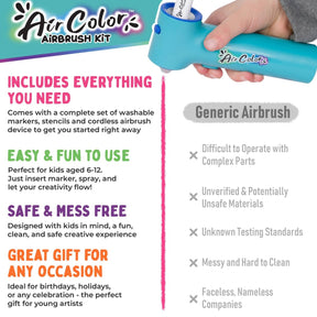Air Color Airbrush Kit (includes Markers & Stencils) - The Merri Artist - merriartist.com