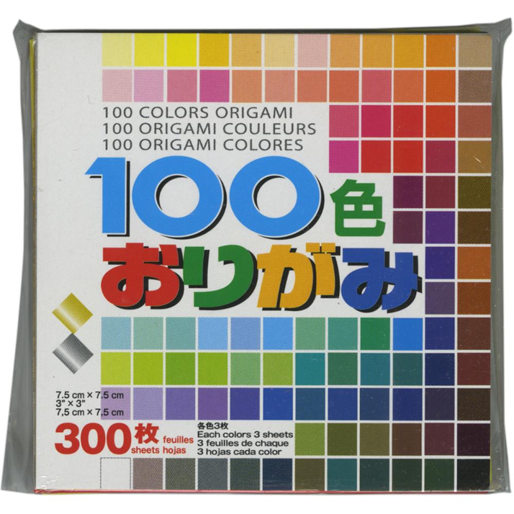 Aitoh Origami Paper 3"X3" 300 Sheets in 100 Colors - The Merri Artist - merriartist.com