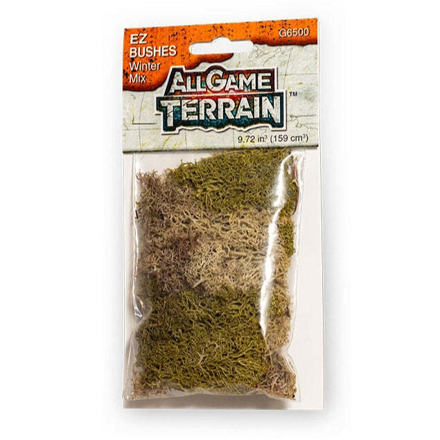 All Game Terrain - EZ Bushes 9.72 cubic inches - Winter Mix - The Merri Artist - merriartist.com
