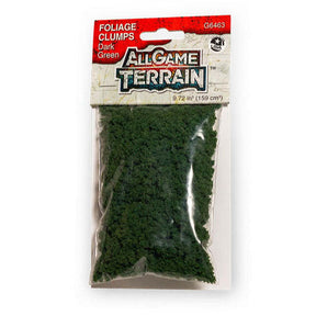 All Game Terrain - Ground Cover 9.72 cubic inches - Dark Green Foliage Clumps - The Merri Artist - merriartist.com