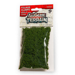 All Game Terrain - Ground Cover 9.72 cubic inches - Medium Green Foliage Clumps - The Merri Artist - merriartist.com