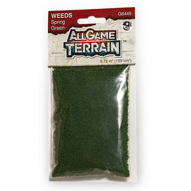 All Game Terrain - Ground Cover 9.72 cubic inches - Spring Green Weeds - The Merri Artist - merriartist.com