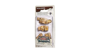 All Game Terrain - Outcropping Boulders - 4 pack - The Merri Artist - merriartist.com