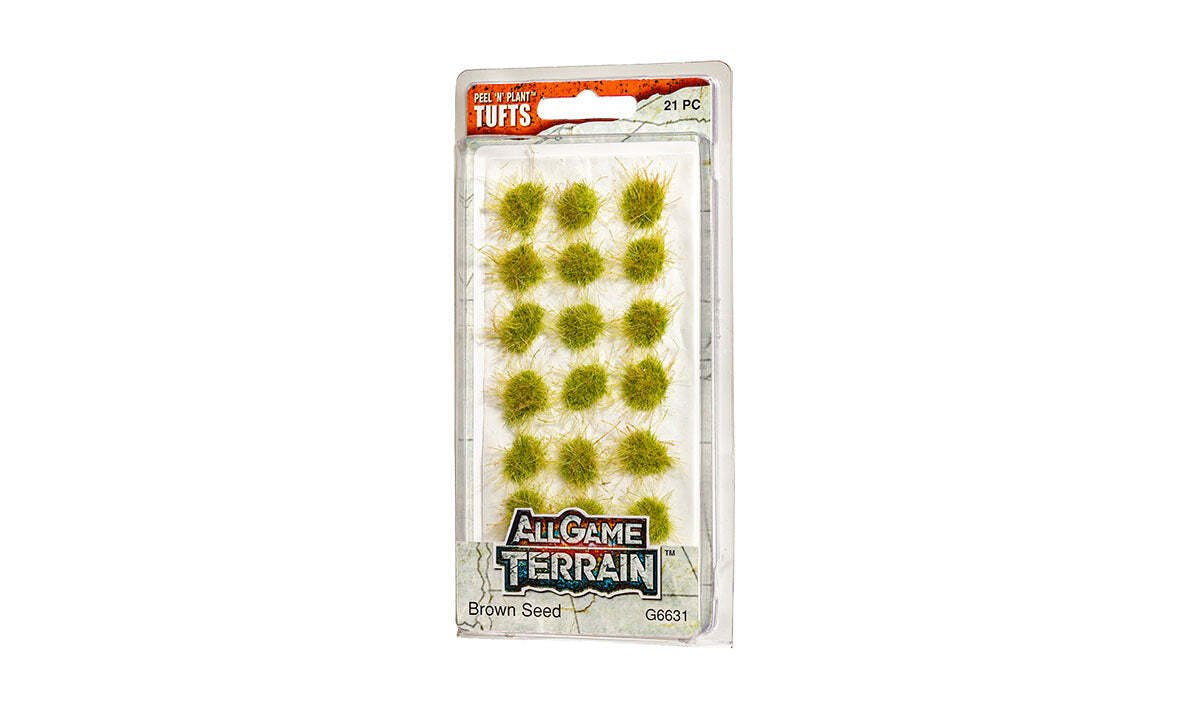All Game Terrain - Peel 'n' Plant Tufts - Brown Seed Tufts - The Merri Artist - merriartist.com